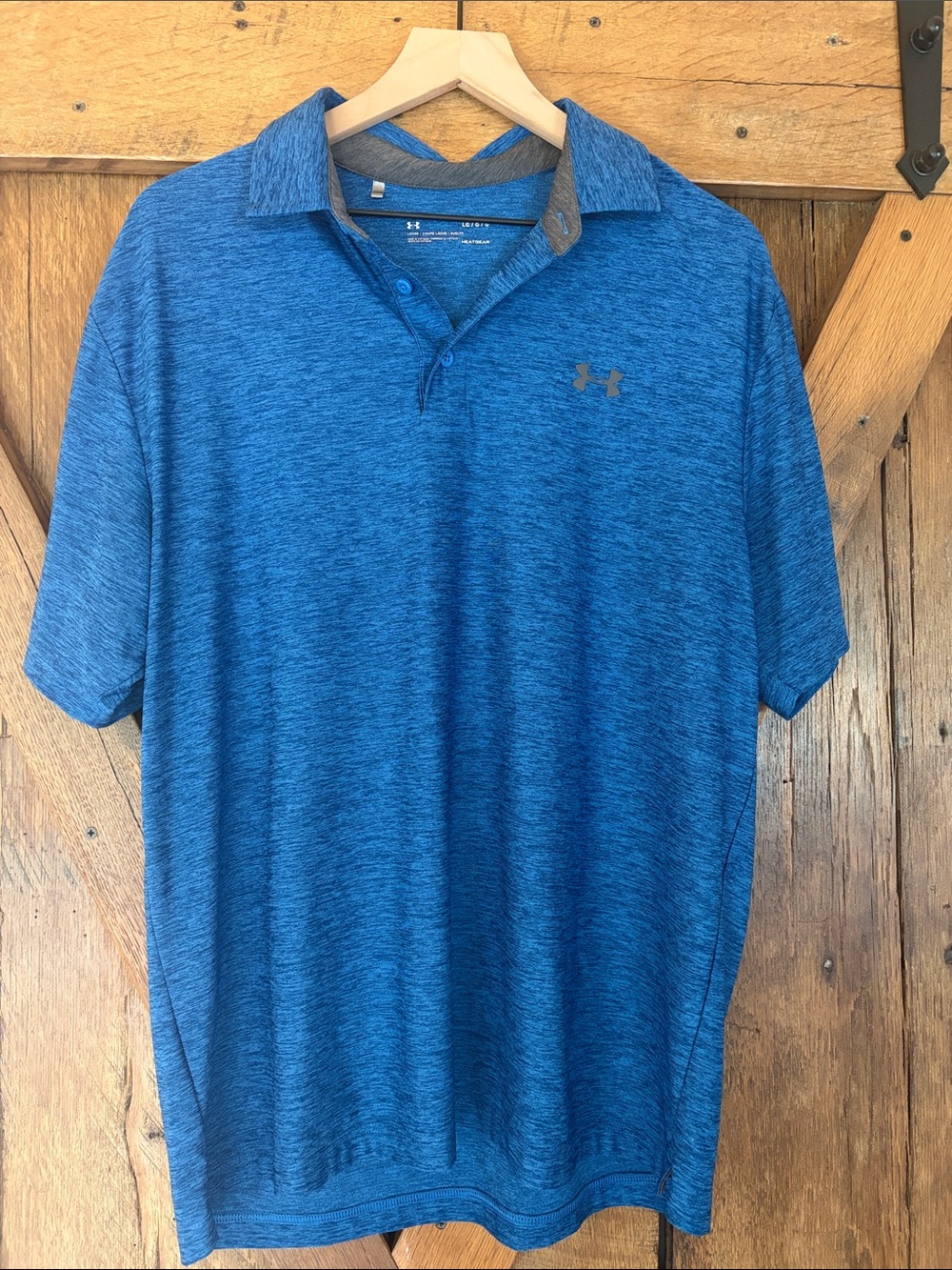 Under Armour Men’s Large Royal Blue Heather Performance Polo